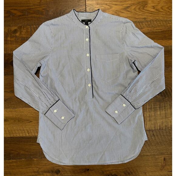 J crew Tops - J.Crew Navy Stripped Button Down